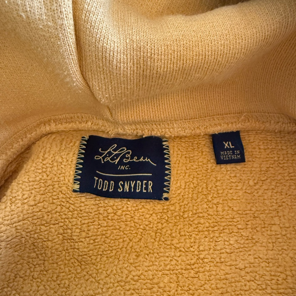 Todd SnyderxLL.Bean Logo Yellow Hoodie for Men - Picture 2 of 3